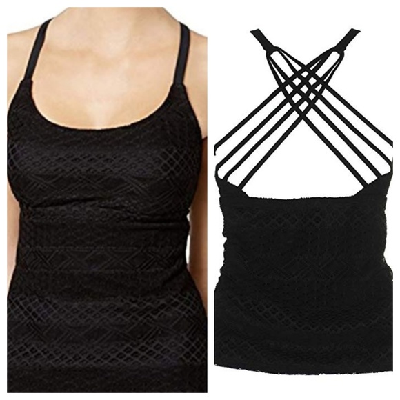 Island Escape Other - Island Escape Strappy Push Up Crochet Tankini Top